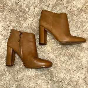 Sam Edelman Tan Block Heel Booties Size 8